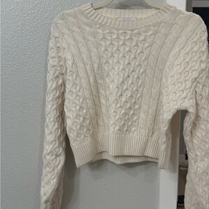 Other stories cable Knit Cream Sweater